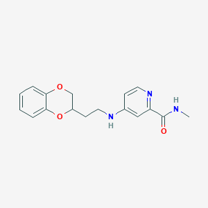molecular formula C17H19N3O3 B7438087 4-[2-(2,3-dihydro-1,4-benzodioxin-3-yl)ethylamino]-N-methylpyridine-2-carboxamide 