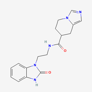 molecular formula C17H19N5O2 B7438111 N-[2-(2-oxo-3H-benzimidazol-1-yl)ethyl]-5,6,7,8-tetrahydroimidazo[1,5-a]pyridine-7-carboxamide 