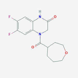 molecular formula C15H16F2N2O3 B7438167 6,7-Difluoro-4-(oxepane-4-carbonyl)-1,3-dihydroquinoxalin-2-one 