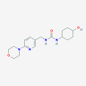 molecular formula C17H26N4O3 B7438227 1-(4-Hydroxycyclohexyl)-3-[(6-morpholin-4-ylpyridin-3-yl)methyl]urea 
