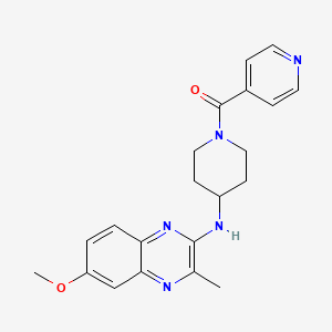molecular formula C21H23N5O2 B7438241 [4-[(6-Methoxy-3-methylquinoxalin-2-yl)amino]piperidin-1-yl]-pyridin-4-ylmethanone 