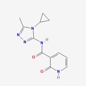 molecular formula C12H13N5O2 B7438274 N-(4-cyclopropyl-5-methyl-1,2,4-triazol-3-yl)-2-oxo-1H-pyridine-3-carboxamide 