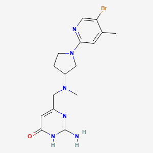 2-amino-4-[[[1-(5-bromo-4-methylpyridin-2-yl)pyrrolidin-3-yl]-methylamino]methyl]-1H-pyrimidin-6-one