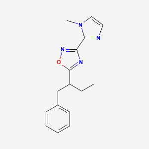 molecular formula C16H18N4O B7438339 3-(1-Methylimidazol-2-yl)-5-(1-phenylbutan-2-yl)-1,2,4-oxadiazole 