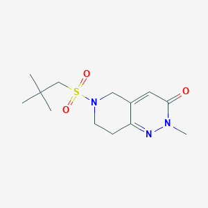 molecular formula C13H21N3O3S B7438428 6-(2,2-dimethylpropylsulfonyl)-2-methyl-7,8-dihydro-5H-pyrido[4,3-c]pyridazin-3-one 