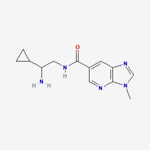 molecular formula C13H17N5O B7438458 N-(2-amino-2-cyclopropylethyl)-3-methylimidazo[4,5-b]pyridine-6-carboxamide 