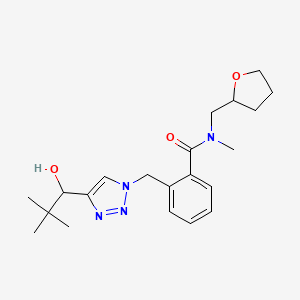 2-[[4-(1-hydroxy-2,2-dimethylpropyl)triazol-1-yl]methyl]-N-methyl-N-(oxolan-2-ylmethyl)benzamide