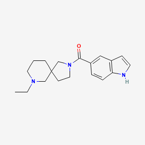molecular formula C19H25N3O B7438492 (9-ethyl-2,9-diazaspiro[4.5]decan-2-yl)-(1H-indol-5-yl)methanone 