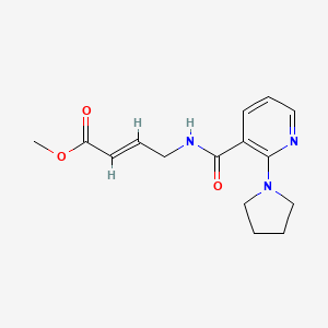 molecular formula C15H19N3O3 B7438506 methyl (E)-4-[(2-pyrrolidin-1-ylpyridine-3-carbonyl)amino]but-2-enoate 