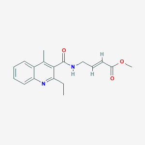 molecular formula C18H20N2O3 B7438512 methyl (E)-4-[(2-ethyl-4-methylquinoline-3-carbonyl)amino]but-2-enoate 