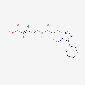 molecular formula C20H29N3O3 B7438525 methyl (E)-5-[(3-cyclohexyl-5,6,7,8-tetrahydroimidazo[1,5-a]pyridine-7-carbonyl)amino]pent-2-enoate 