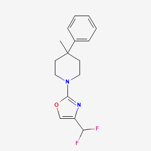 molecular formula C16H18F2N2O B7438545 4-(Difluoromethyl)-2-(4-methyl-4-phenylpiperidin-1-yl)-1,3-oxazole 