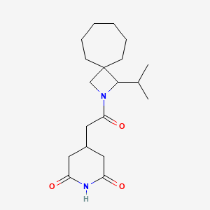 4-[2-Oxo-2-(3-propan-2-yl-2-azaspiro[3.6]decan-2-yl)ethyl]piperidine-2,6-dione