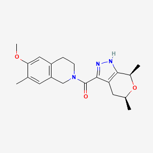 [(5S,7R)-5,7-dimethyl-1,4,5,7-tetrahydropyrano[3,4-c]pyrazol-3-yl]-(6-methoxy-7-methyl-3,4-dihydro-1H-isoquinolin-2-yl)methanone
