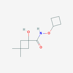 molecular formula C11H19NO3 B7438642 N-cyclobutyloxy-1-hydroxy-3,3-dimethylcyclobutane-1-carboxamide 