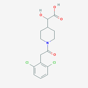 molecular formula C15H17Cl2NO4 B7438654 2-[1-[2-(2,6-Dichlorophenyl)acetyl]piperidin-4-yl]-2-hydroxyacetic acid 