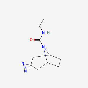 molecular formula C10H16N4O B7438671 N-ethylspiro[8-azabicyclo[3.2.1]octane-3,3'-diazirine]-8-carboxamide 
