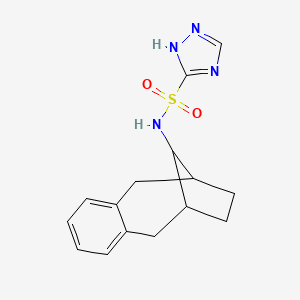 molecular formula C15H18N4O2S B7438729 N-(13-tricyclo[8.2.1.03,8]trideca-3,5,7-trienyl)-1H-1,2,4-triazole-5-sulfonamide 