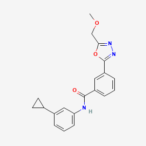 molecular formula C20H19N3O3 B7438732 N-(3-cyclopropylphenyl)-3-[5-(methoxymethyl)-1,3,4-oxadiazol-2-yl]benzamide 