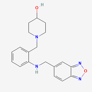 molecular formula C19H22N4O2 B7438817 1-[[2-(2,1,3-Benzoxadiazol-5-ylmethylamino)phenyl]methyl]piperidin-4-ol 