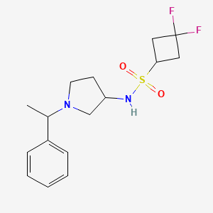 3,3-difluoro-N-[1-(1-phenylethyl)pyrrolidin-3-yl]cyclobutane-1-sulfonamide