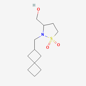 molecular formula C12H21NO3S B7438850 [1,1-Dioxo-2-(spiro[3.3]heptan-2-ylmethyl)-1,2-thiazolidin-3-yl]methanol 