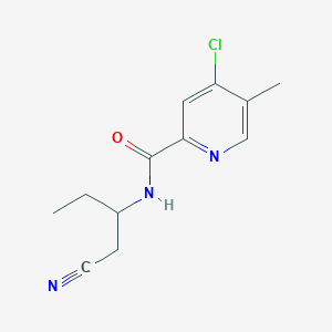 molecular formula C12H14ClN3O B7438856 4-chloro-N-(1-cyanobutan-2-yl)-5-methylpyridine-2-carboxamide 