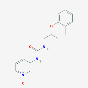 molecular formula C16H19N3O3 B7438864 1-[2-(2-Methylphenoxy)propyl]-3-(1-oxidopyridin-1-ium-3-yl)urea 