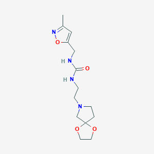 1-[2-(1,4-Dioxa-7-azaspiro[4.4]nonan-7-yl)ethyl]-3-[(3-methyl-1,2-oxazol-5-yl)methyl]urea