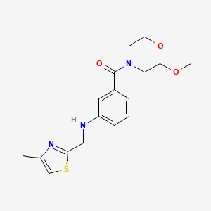 (2-Methoxymorpholin-4-yl)-[3-[(4-methyl-1,3-thiazol-2-yl)methylamino]phenyl]methanone