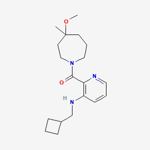 molecular formula C19H29N3O2 B7438901 [3-(Cyclobutylmethylamino)pyridin-2-yl]-(4-methoxy-4-methylazepan-1-yl)methanone 
