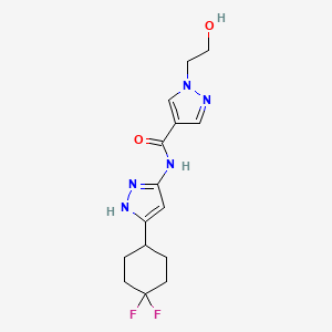 N-[5-(4,4-difluorocyclohexyl)-1H-pyrazol-3-yl]-1-(2-hydroxyethyl)pyrazole-4-carboxamide