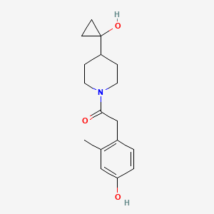 1-[4-(1-Hydroxycyclopropyl)piperidin-1-yl]-2-(4-hydroxy-2-methylphenyl)ethanone