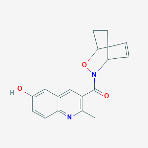 molecular formula C17H16N2O3 B7439046 (6-Hydroxy-2-methylquinolin-3-yl)-(2-oxa-3-azabicyclo[2.2.2]oct-5-en-3-yl)methanone 