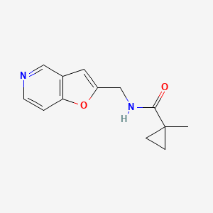 molecular formula C13H14N2O2 B7439051 N-(furo[3,2-c]pyridin-2-ylmethyl)-1-methylcyclopropane-1-carboxamide 