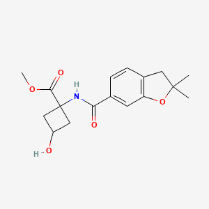 methyl 1-[(2,2-dimethyl-3H-1-benzofuran-6-carbonyl)amino]-3-hydroxycyclobutane-1-carboxylate