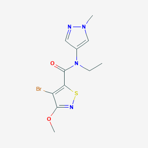 4-bromo-N-ethyl-3-methoxy-N-(1-methylpyrazol-4-yl)-1,2-thiazole-5-carboxamide