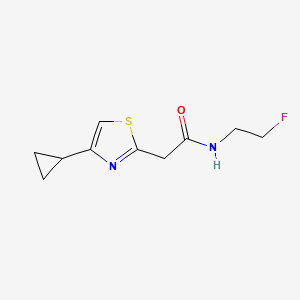 molecular formula C10H13FN2OS B7439104 2-(4-cyclopropyl-1,3-thiazol-2-yl)-N-(2-fluoroethyl)acetamide 