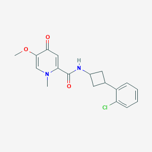 molecular formula C18H19ClN2O3 B7439110 N-[3-(2-chlorophenyl)cyclobutyl]-5-methoxy-1-methyl-4-oxopyridine-2-carboxamide 
