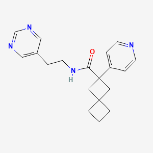 2-pyridin-4-yl-N-(2-pyrimidin-5-ylethyl)spiro[3.3]heptane-2-carboxamide