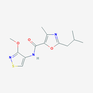 N-(3-methoxy-1,2-thiazol-4-yl)-4-methyl-2-(2-methylpropyl)-1,3-oxazole-5-carboxamide