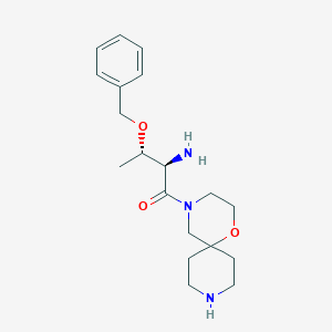 molecular formula C19H29N3O3 B7439252 (2R,3S)-2-amino-1-(1-oxa-4,9-diazaspiro[5.5]undecan-4-yl)-3-phenylmethoxybutan-1-one 