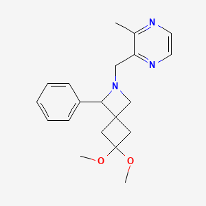 6,6-Dimethoxy-2-[(3-methylpyrazin-2-yl)methyl]-3-phenyl-2-azaspiro[3.3]heptane
