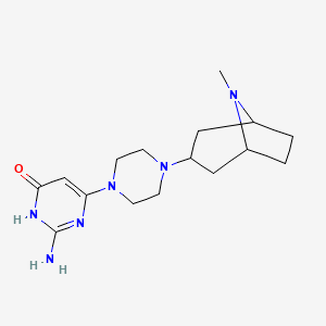 molecular formula C16H26N6O B7439270 2-amino-4-[4-(8-methyl-8-azabicyclo[3.2.1]octan-3-yl)piperazin-1-yl]-1H-pyrimidin-6-one 