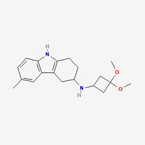 molecular formula C19H26N2O2 B7439275 N-(3,3-dimethoxycyclobutyl)-6-methyl-2,3,4,9-tetrahydro-1H-carbazol-3-amine 