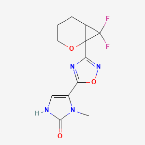 4-[3-(7,7-difluoro-2-oxabicyclo[4.1.0]heptan-1-yl)-1,2,4-oxadiazol-5-yl]-3-methyl-1H-imidazol-2-one
