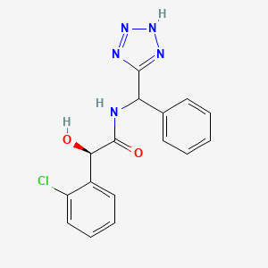 (2R)-2-(2-chlorophenyl)-2-hydroxy-N-[phenyl(2H-tetrazol-5-yl)methyl]acetamide