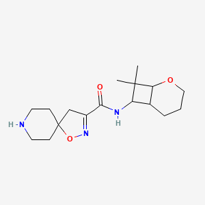 molecular formula C17H27N3O3 B7439294 N-(8,8-dimethyl-2-oxabicyclo[4.2.0]octan-7-yl)-1-oxa-2,8-diazaspiro[4.5]dec-2-ene-3-carboxamide 