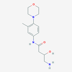 molecular formula C15H23N3O3 B7439325 4-amino-3-hydroxy-N-(3-methyl-4-morpholin-4-ylphenyl)butanamide 