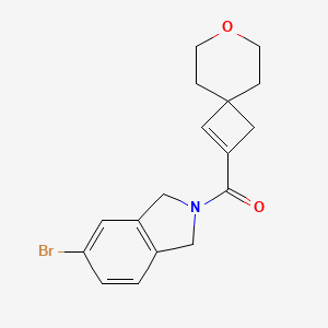 molecular formula C17H18BrNO2 B7439332 (5-Bromo-1,3-dihydroisoindol-2-yl)-(7-oxaspiro[3.5]non-2-en-2-yl)methanone 